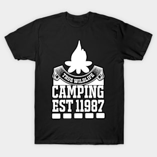 True Wildlife Camping Est 11987 T Shirt For Women Men T-Shirt